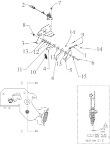 Lapbar Control (Rh) Diagram and Parts List for ZT1-42E (34BBA2CS710)(2022) Cub Cadet Lawn Tractor